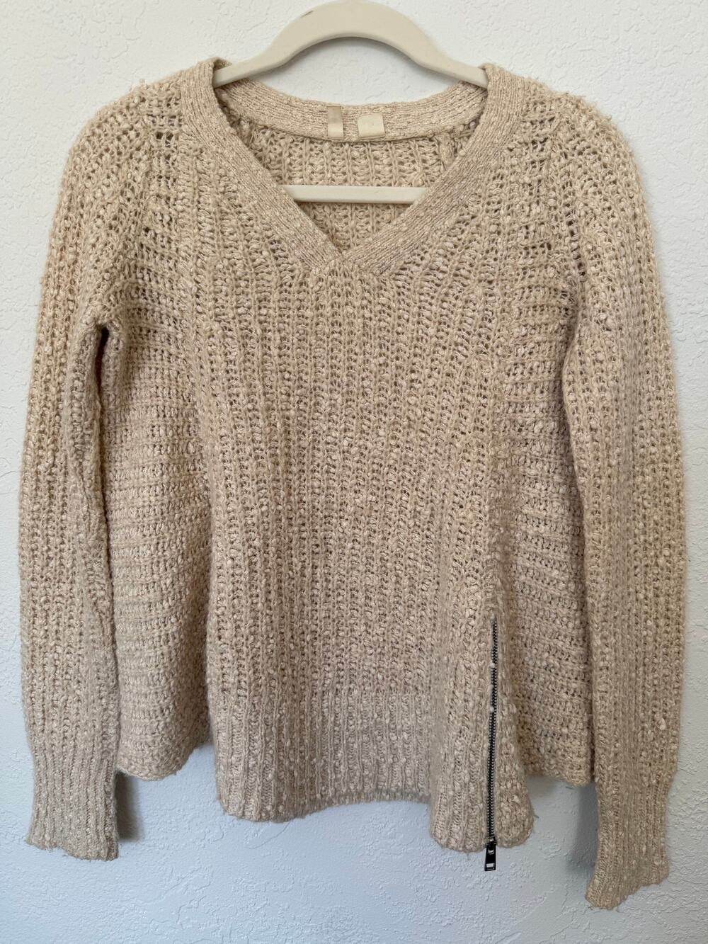 Cozy Moth Sweater With Zipper Detail XS